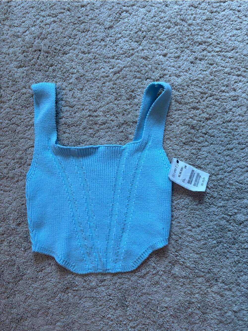 Nica Light Blue Knit Tank Top
